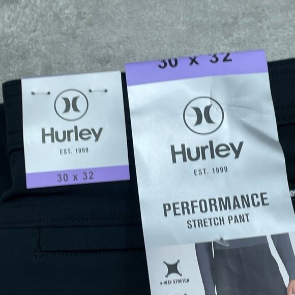 Hurley Performance Stretch Pant 30x32 Black Regular Fit Water Repellent a0635 - Picture 3 of 5